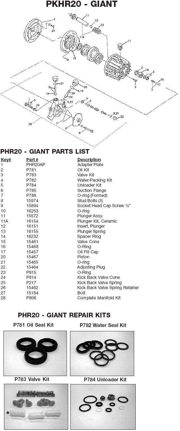 2002CWT(Giant) parts, repair kits, upgrade pump, and breakdown