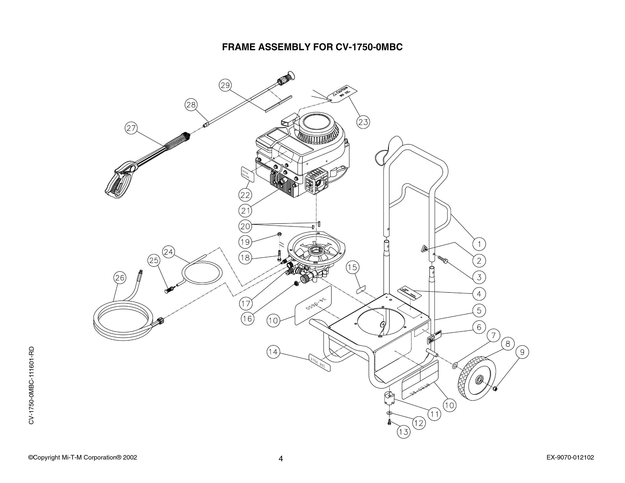 POWER WASHER BRAND ELECTRIC PRESSURE WASHERS, PARTS