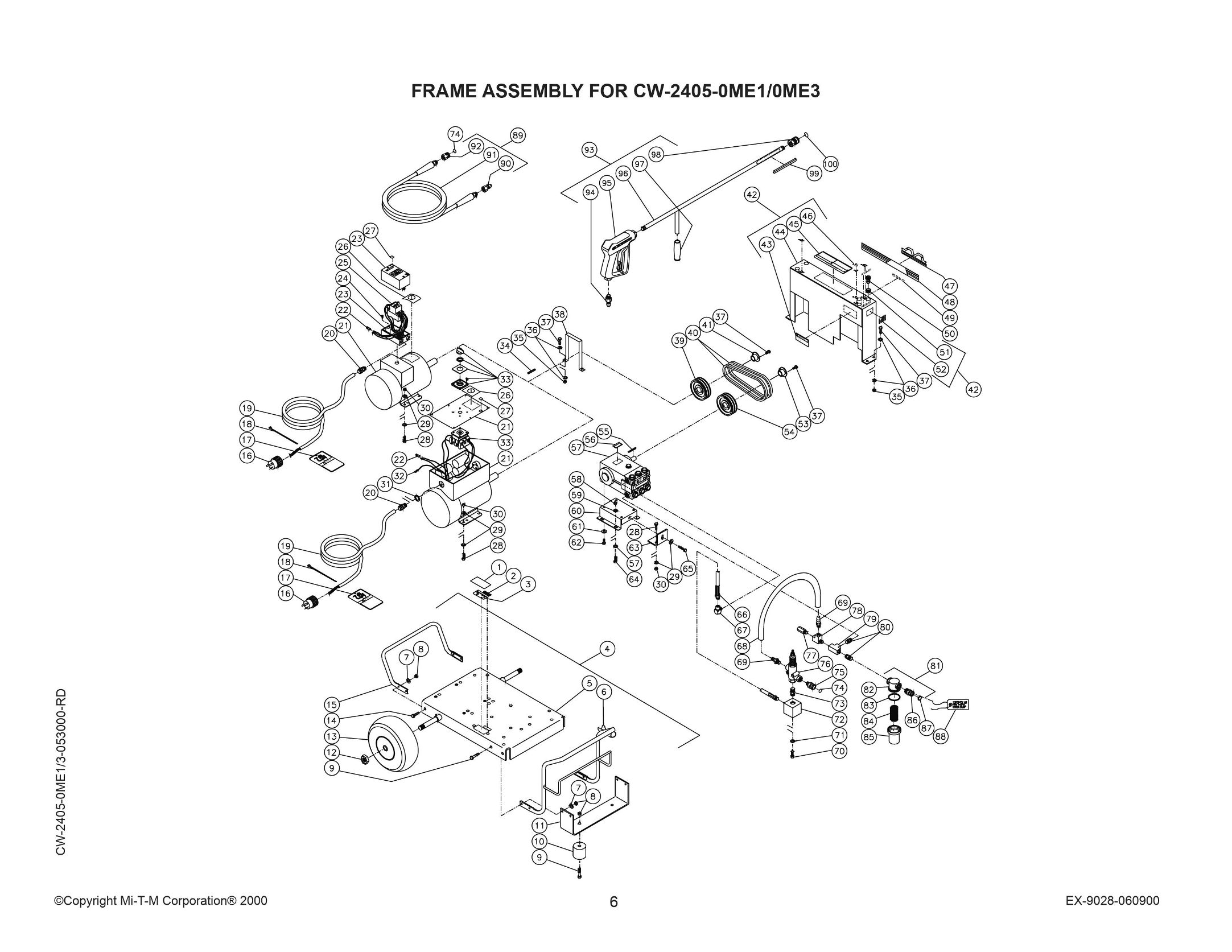 CW-2405-0ME1 Pressure Washer parts, pumps, repair kits, breakdowns & Owners manuals