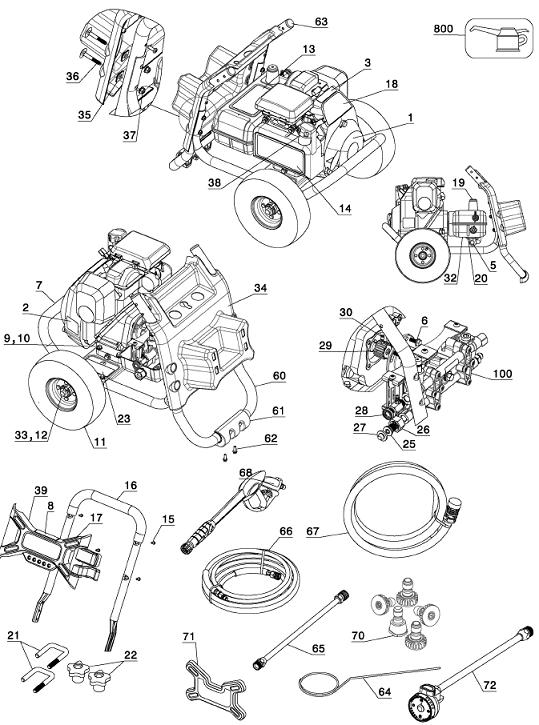 XR2625 Pressure Washer Replacement Parts