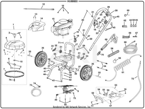 HUSKY PRESSURE WASHER PARTS AND HUSKY POWER WASHER PARTS
