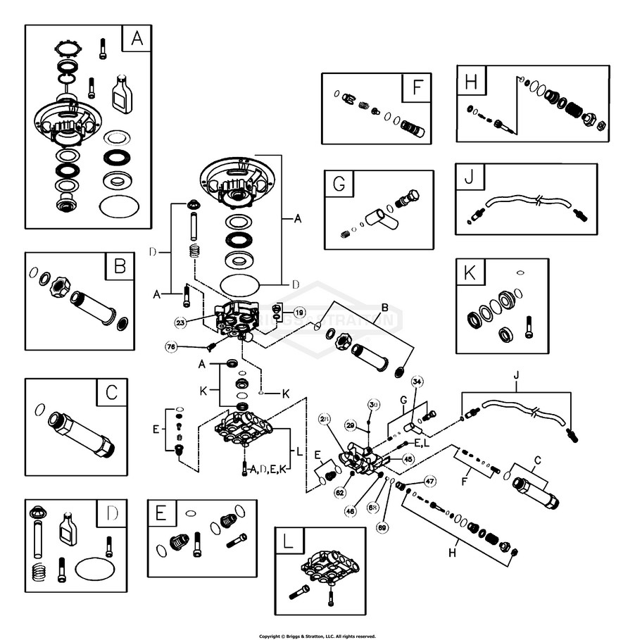 Snapper model 01807 pump breakdown & parts