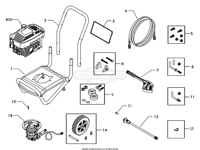 Snapper pressure washer model 01807 breakdown & parts