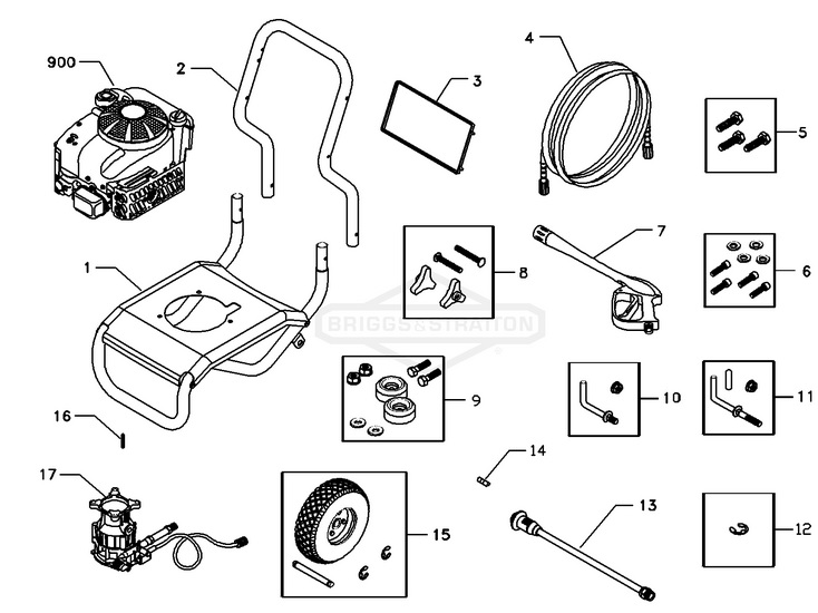 Craftsman Pressure Washer 01900-1 parts