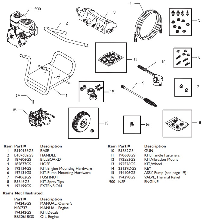 Sears Craftsman Pressure Washer model 020201-0replacement parts and ...