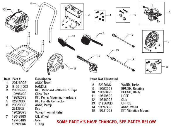 BRUTE 020300-1 pressure washer parts