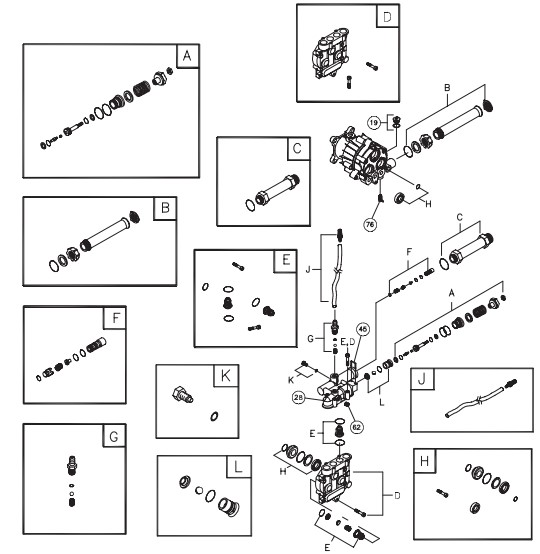 Troy-bilt model 020316 pump breakdown  parts