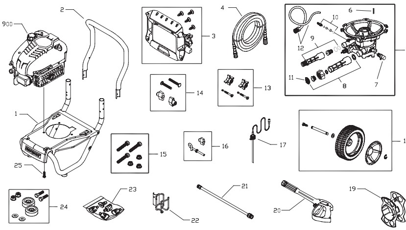 Sears Craftsman Pressure Washer model 020368-0 replacement parts and ...