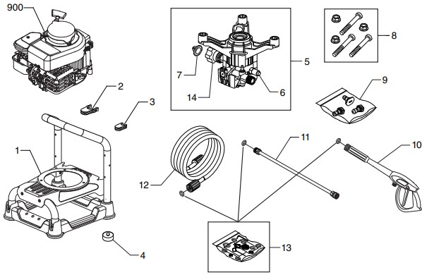 Craftsman 2,000 psi 580750700 Pressure Washer Parts repair kits, owners ...