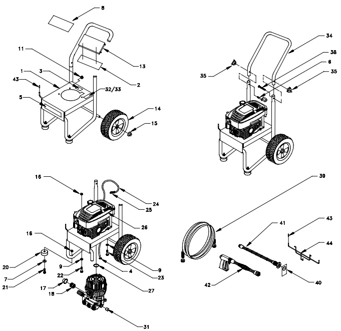 GENERAC 1040-2 parts breakdown