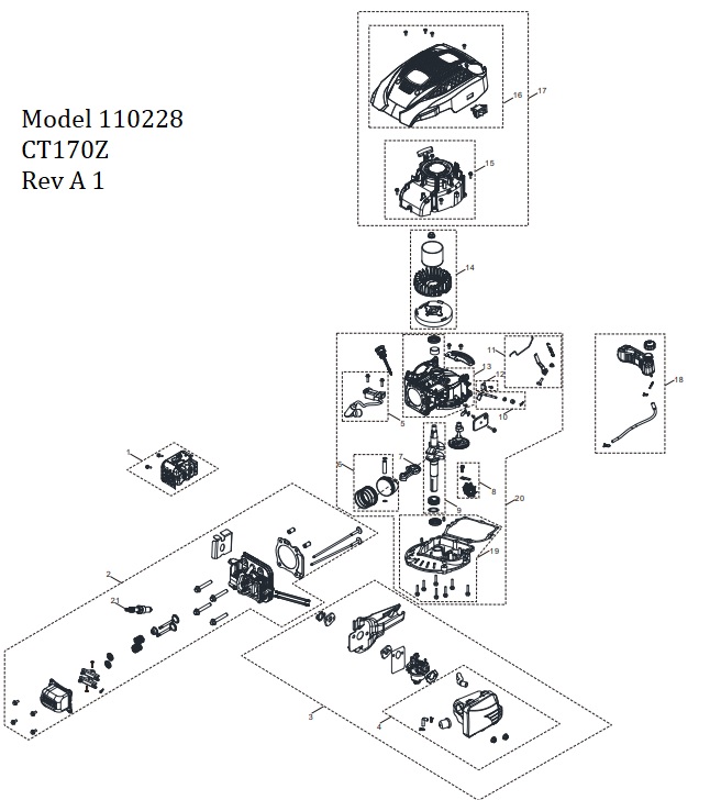 SIMPSON 110228 CT170Z Engine replacement Parts