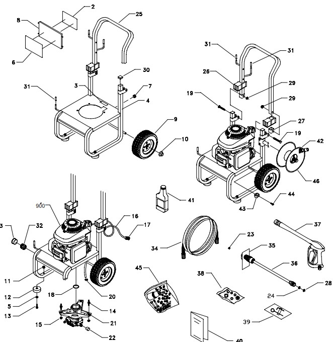 Sears & Craftsman Pressure Washer model 1431-2 replacement parts and ...