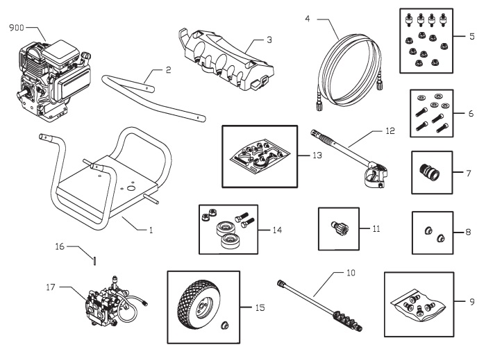 Troy-Bilt 1903 Pressure Washer Parts and Accesories