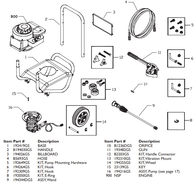 Sears & Craftsman Pressure Washer model 580672200 replacement parts and ...