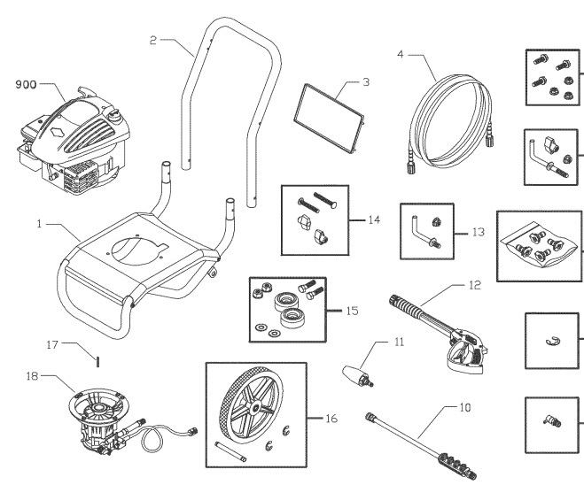 Sears & Craftsman Pressure Washer model 580676660 replacement parts and ...