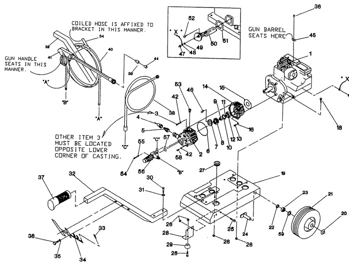 Sears & Craftsman Pressure Washer model 580751500 replacement parts and ...