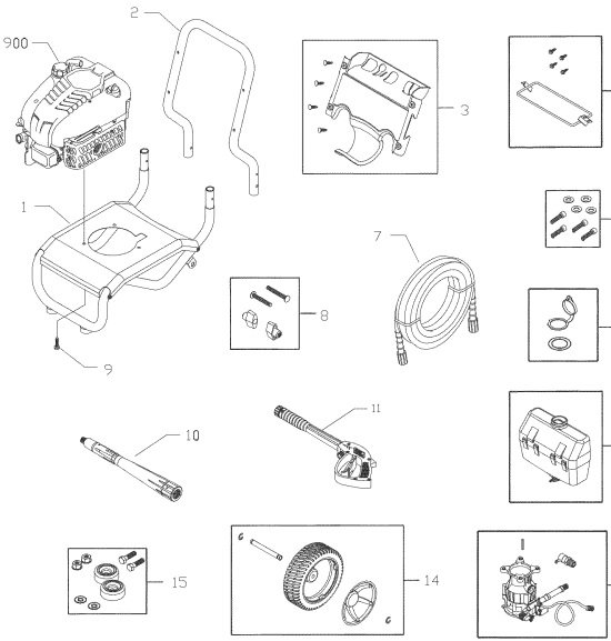 Sears Craftsman 2700 psi 580752102 Parts replacement parts, pump ...