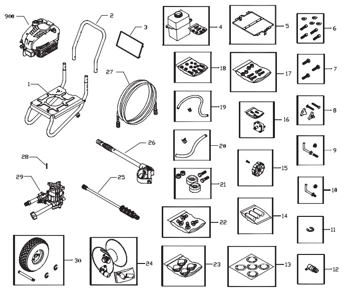 Sears & Craftsman Pressure Washer model 580752800 replacement parts and ...