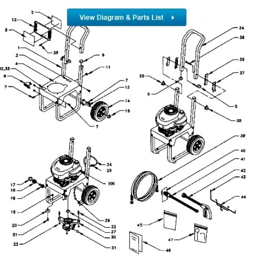 Sears & Craftsman Pressure Washer model 580761801 replacement parts and ...