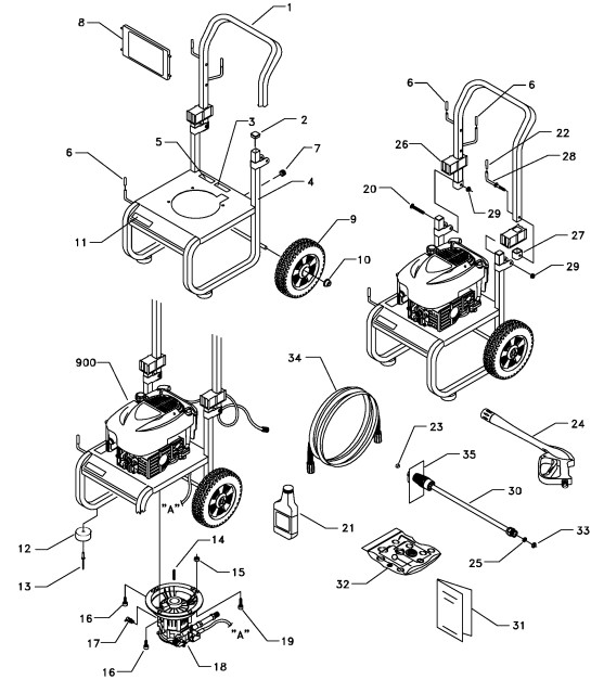 Sears & Craftsman Pressure Washer model 580767101 replacement parts and upgrade pumps for sears craftsman power washers