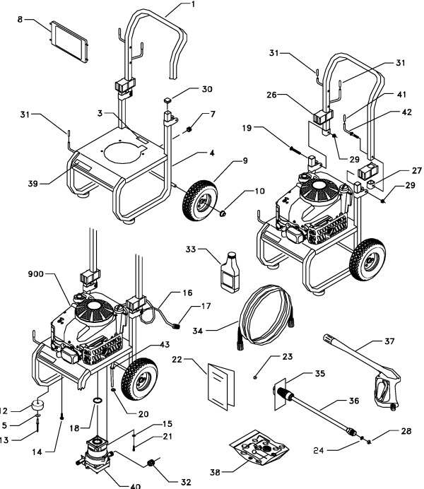 Sears & Craftsman Pressure Washer model 580767202 replacement parts and upgrade pumps for sears craftsman power washers.