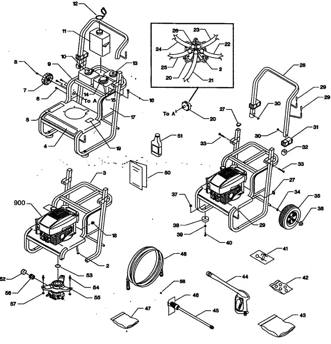 Craftsman Pressure Washer 580768020 Parts 1282-0 2,000 psi