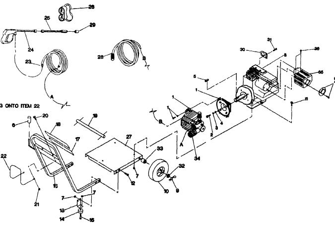 Generac Pressure washer model 9852 repair parts breakdown