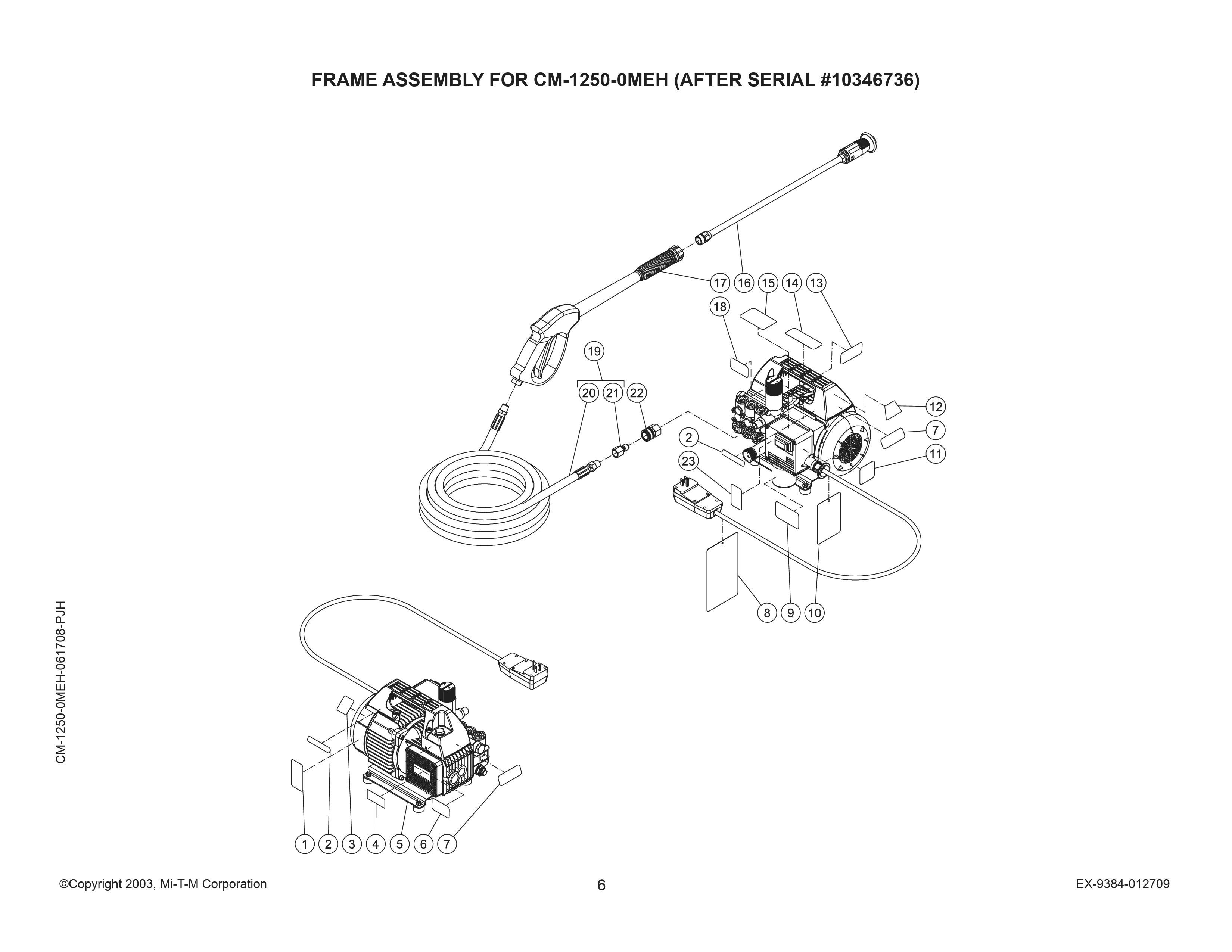 MI-T-M CM-1250 Pressure Washer Parts