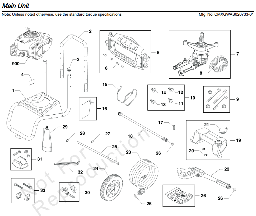 Craftsman CMXGWAS020733-01 Replacement Parts replacement parts and ...