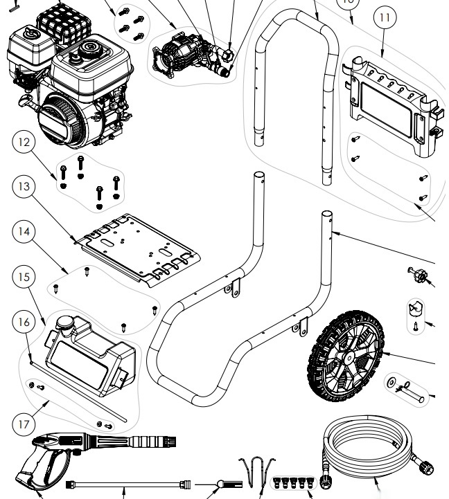 Craftsman3400 psi CMXGWFN061317 Replacement Parts replacement parts and ...