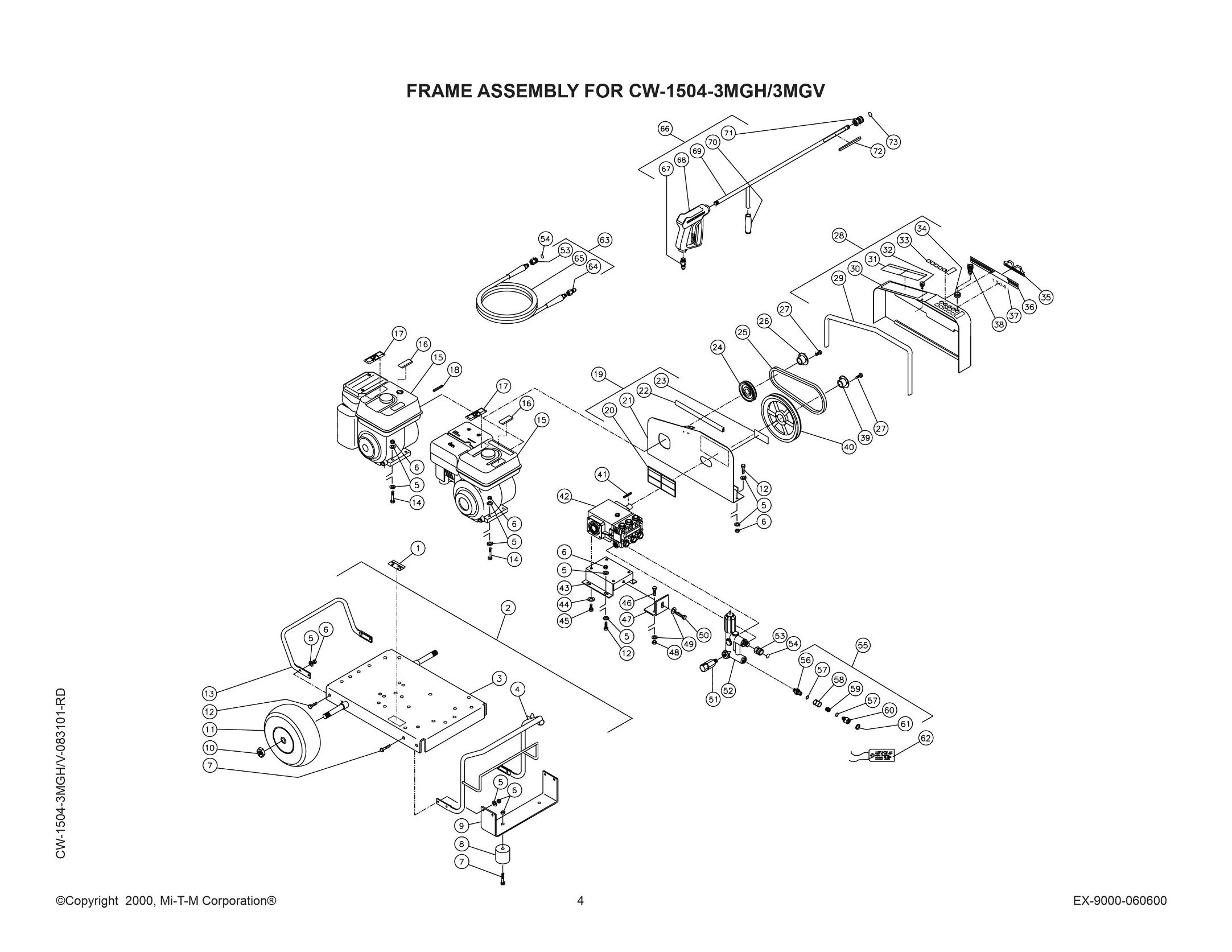 CW-1504-3MGH,GV pressure washer parts, pumps, repair kits, breakdowns & owners manual