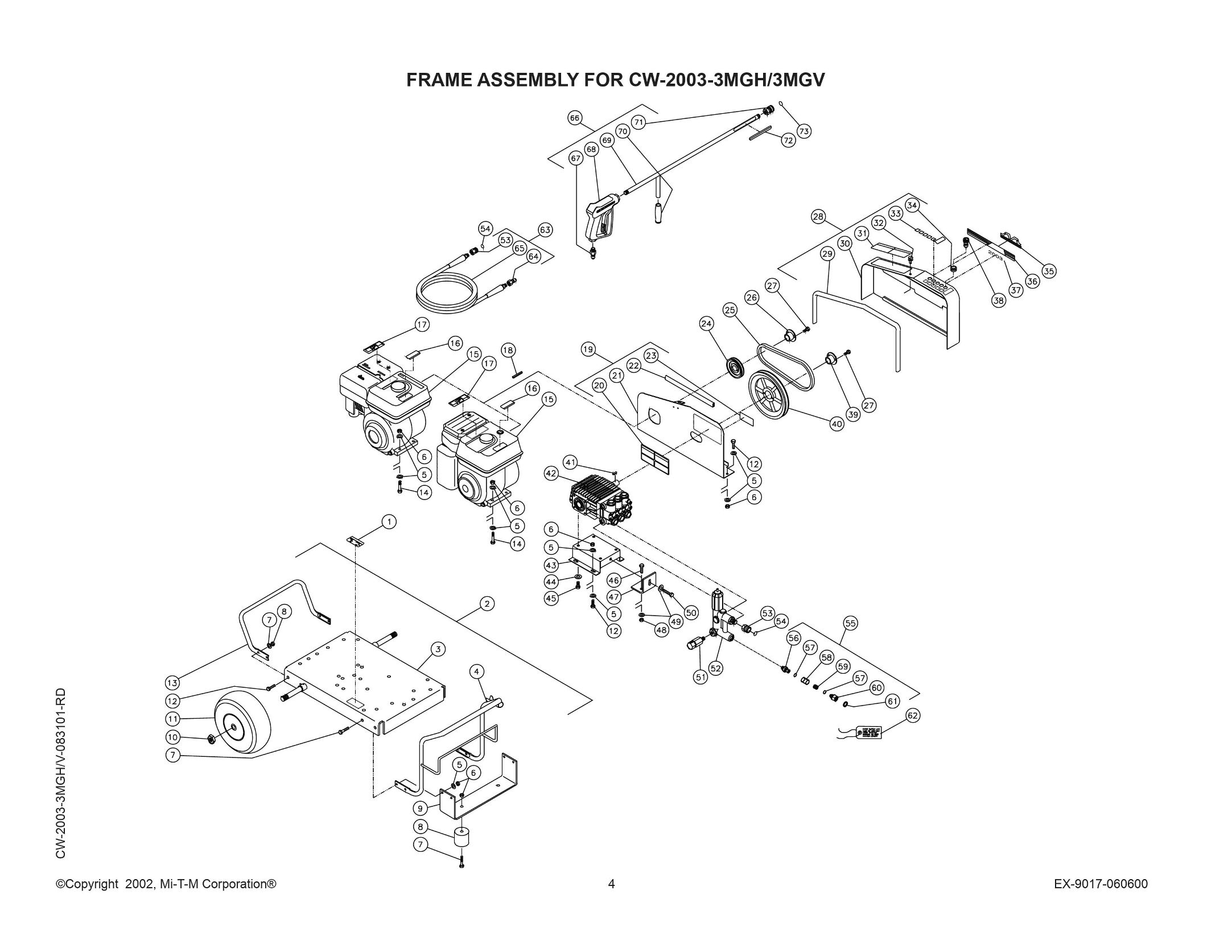 CW-2003-3MGH,GV pressure washer parts, pumps, repair kits, breakdowns & owners manual