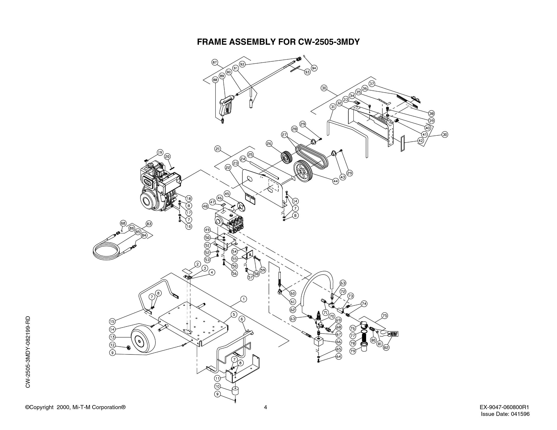 Mi-T-M CW-2505-3MDY, CW-3004-3MDY Cold Water Pressure Washer Parts ...