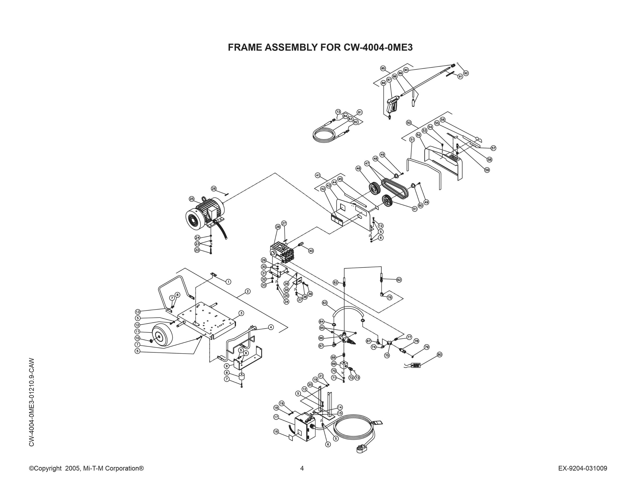 CW-4004-0ME3 Pressure Washer Parts, Pumps, Repair Kits, Breakdowns & Manuals