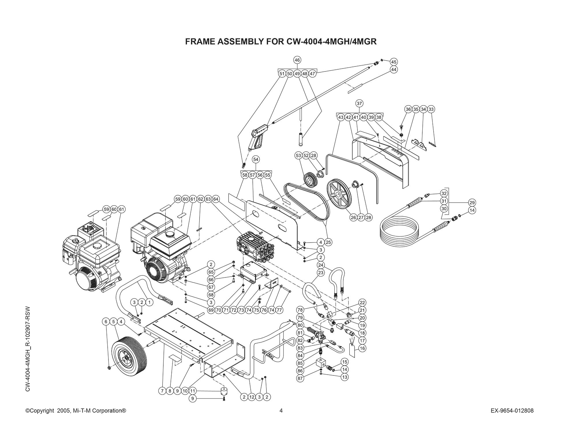 CW-4004-4MGH,GR Pressure Washer Parts, Pumps, Repair Kits, Breakdowns & Manuals