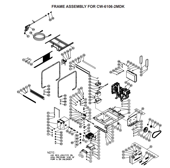 CW-6106-2MDK Pressure Washer Parts, Pumps, Repair Kits, Breakdowns & Manuals