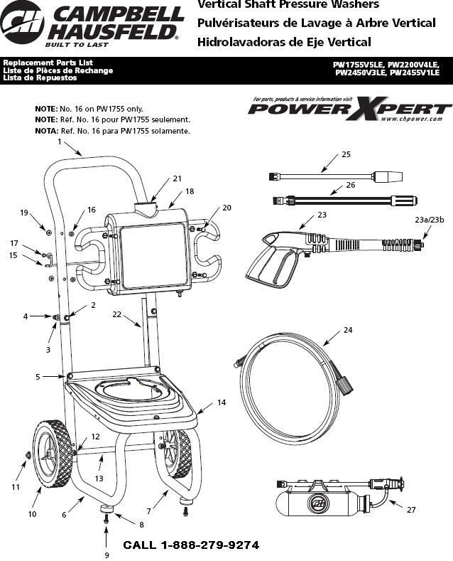 PW2200V4LE REPLACEMENT PARTS