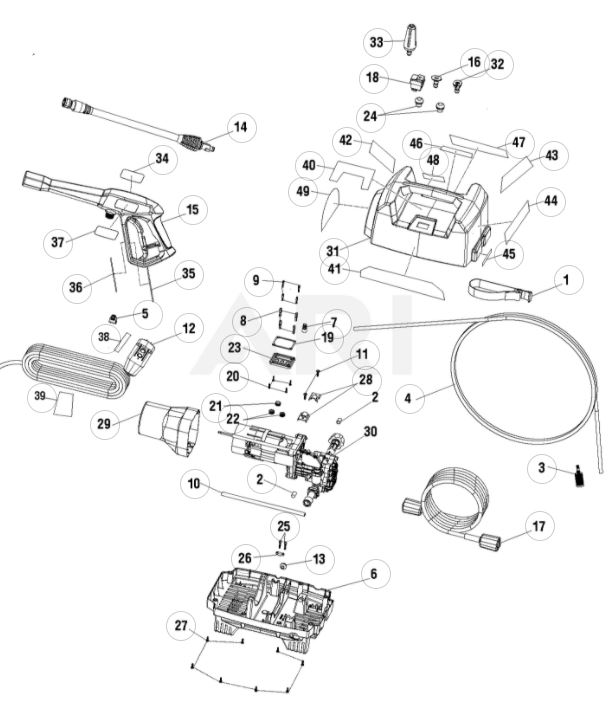 RYOBI RY141612 REPLACEMENT PARTS