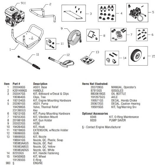 DIAMOND, 020307-1 Pressure Washer Parts