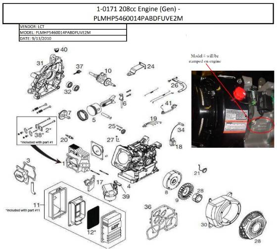 Mi-T-M, 1-0171 Engine Parts