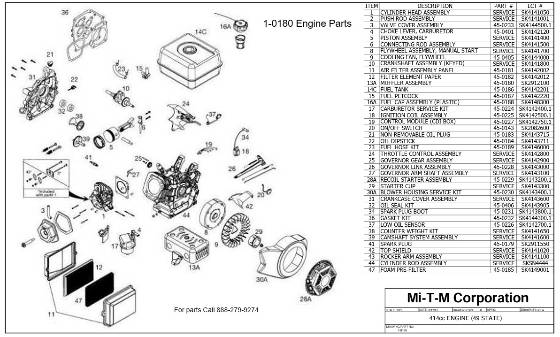 Mi-T-M, 1-0180 Engine Parts