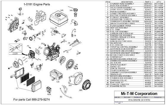 Mi-T-M, 1-0181 Engine Parts
