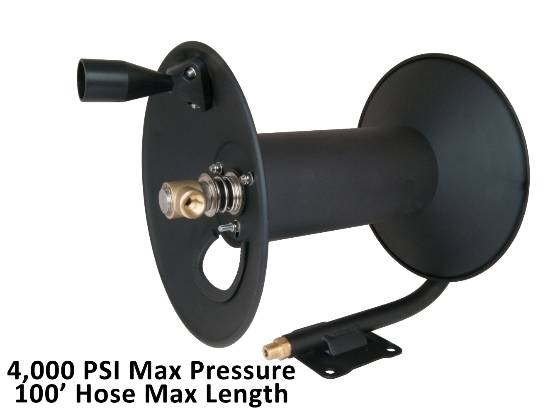 VORTEX PRESSURE WASHER HOSE REEL, 4000 PSI, 100FT. X 3/8IN. CAPACITY