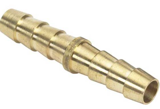 1/4" Brass Dbl Barbed Hose Splicer