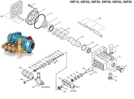 CAT, 2SF Pump Rebuild Kits
