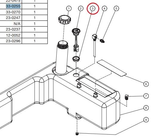 FUEL LEVER INDICATOR GASKET 33-0255