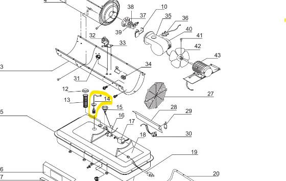 Fuel line assembly (a), 400,000 BTU 68-3109