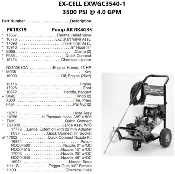 EXCELL, EXWGC3540 -1