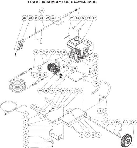Mi-T-M, GRAINGER GA-3504-0MHB Parts