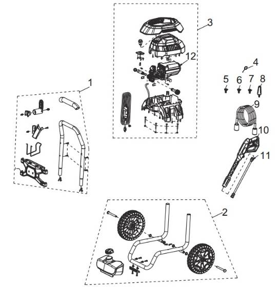 GREENWORKS, GPW2100 Parts